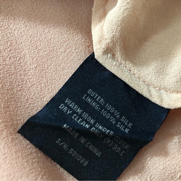 Witchery 100% Pure Silk Faux Wrap Top in Coral Pink Size 10 - Picture 7 of 9